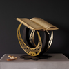 Elegant Crescent Quran Stand - Timeless Metal Craft - WAMH122