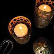 Sanctified Glow: Islamic Motif Candle Holder Set - WAMH136