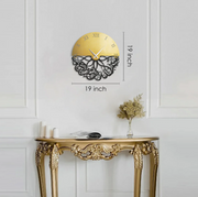 Timeless Blessing: Bismillah Roman Metal Wall Clock - WAMS013