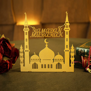 Ramadan Mubarak: Silhouette Mosque Tabletop Decor - WAMH101