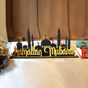 Crescent Adorned Ramadan Mubarak Tabletop Decor - WAMH109