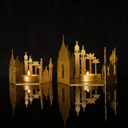 Majestic Minarets: Enchanting Mosque Silhouette Candle Holders - WAMH128