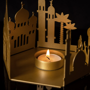 Majestic Minarets: Enchanting Mosque Silhouette Candle Holders - WAMH128