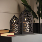 Harmony of Light: Islamic Candle Holder Duo - WAMH130