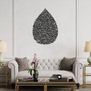 Divine Canopy: Ayatul Kursi Teardrop Metal Wall Art - WAM152