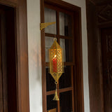 Golden Serenity: Traditional Islamic Wall Lantern - WAMH120