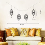 Harmony in Adoration: Islamic Metal Wall Hanging Set - WAM164