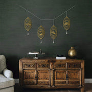 Harmony in Adoration: Islamic Metal Wall Hanging Set - WAM164