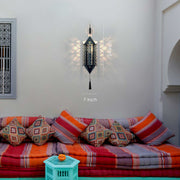 Golden Serenity: Traditional Islamic Wall Lantern - WAMH120
