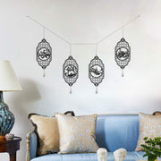 Harmony in Adoration: Islamic Metal Wall Hanging Set - WAM164