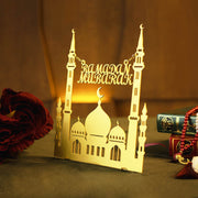 Ramadan Mubarak: Silhouette Mosque Tabletop Decor - WAMH101